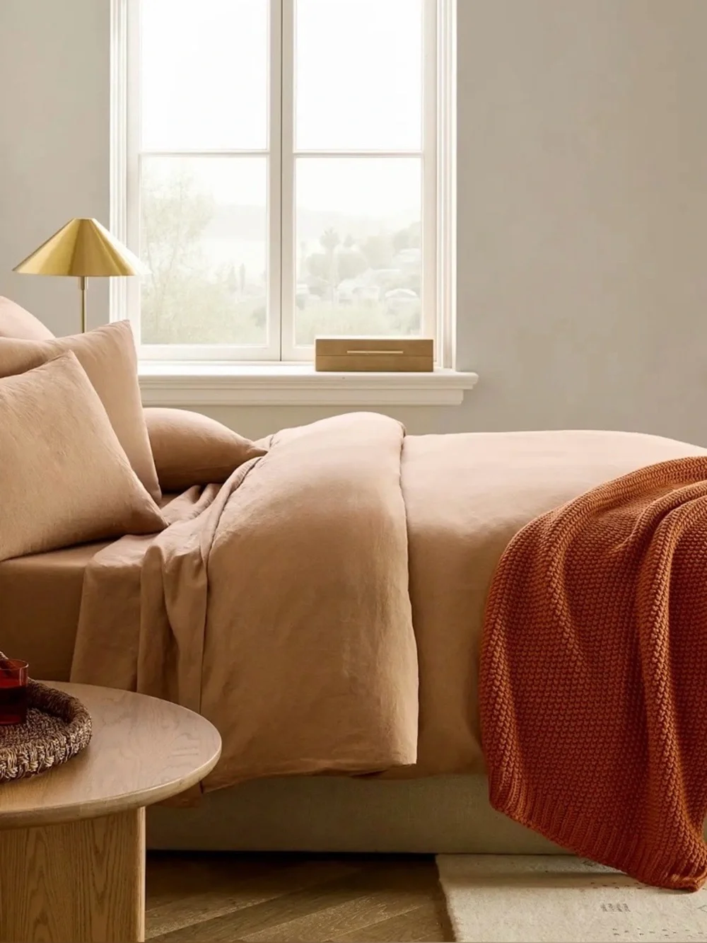 NEW Quince European Linen Duvet Cover, Twin (Latte)